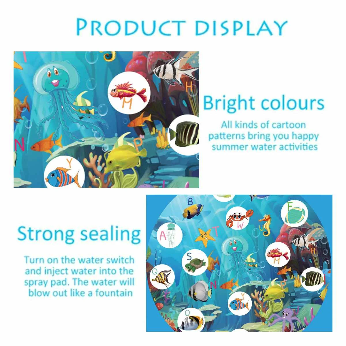 

170cm Sprinkler Pad Inflatable Spray Water Cushion Summer Kids Play Water Mat Lawn Games Pad Play Toys Outdoor Tub Swiming Pool