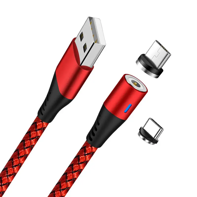 Магнитный кабель Micro USB Type C 1 м 2 А для быстрой зарядки с сильным магнитом шнур