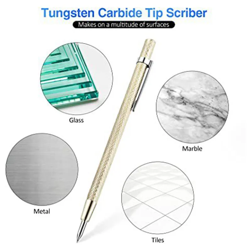 

10Pcs Carpenter Pencils And Automatic Center Punch Tool Marker Marking Tool Suitable For Scribe Tool Carpenter Pencil