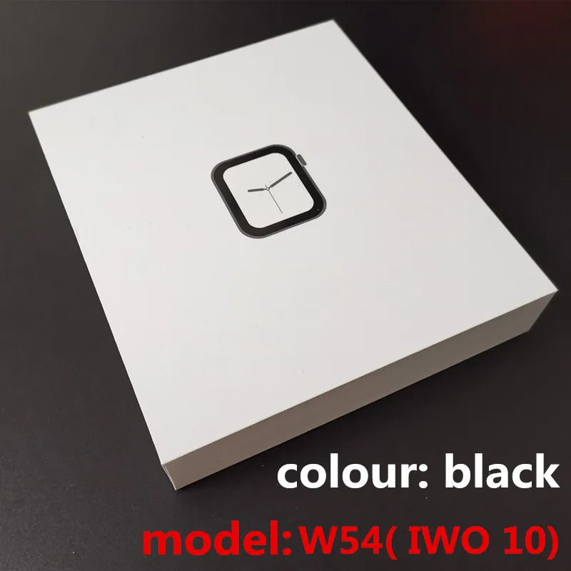 W54 black Умные часы серии IWO 4 поколения 5 поколения часы 3 поколения часы Поддержка IOS Android W54/W34/I6/I2PRO/P4/QW21/Z7/W55/I7 - Цвет: W54 black