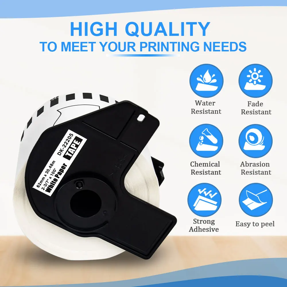 Labelwell термобумага Φ DK22205 этикетка DK-22205 11202 11203 для маркировки Brother |