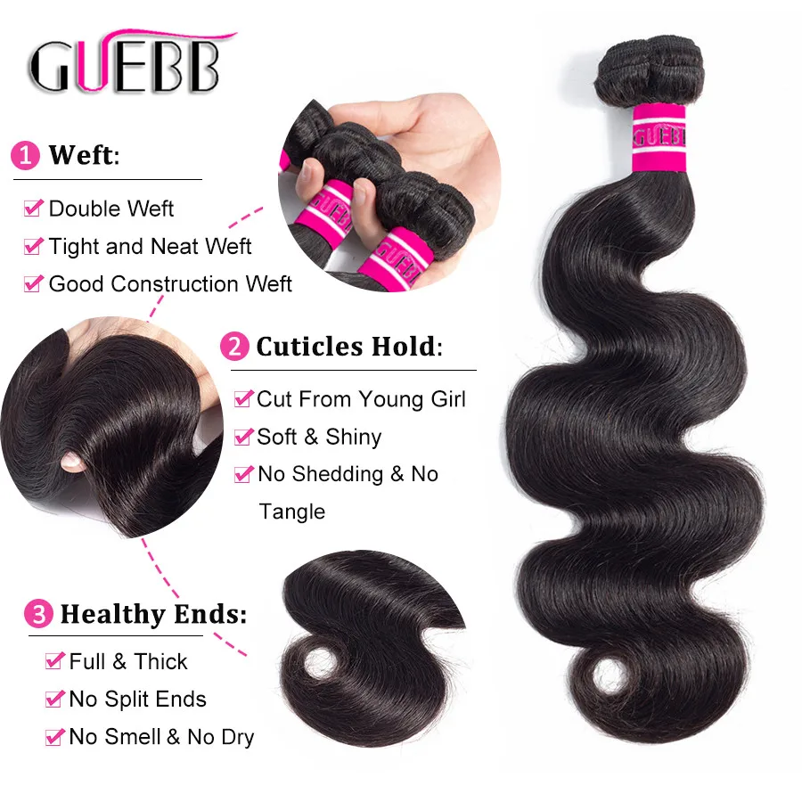 Abdo объемные волнистые волосы пряди с закрытием бразильские человеческие 3 remy