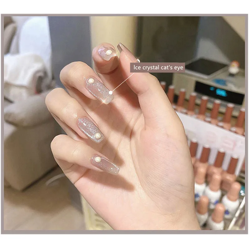 Популярный клей для ногтей молочный чай кошачий глаз смузи широкий магнитный лак