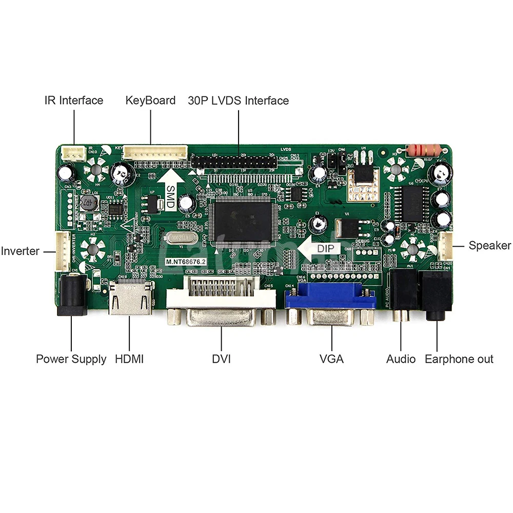 Latumab Новый ЖК-контроллер для светодиодного драйвера фотографий HDMI + DVI VGA |