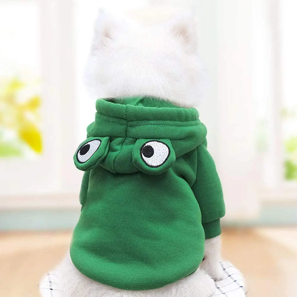 

Dog Winter Warm Clothes Cute Plush Coat Hoodies for bulldog Pet Costume Jacket Dogs Hooded Sweatshirt Costume