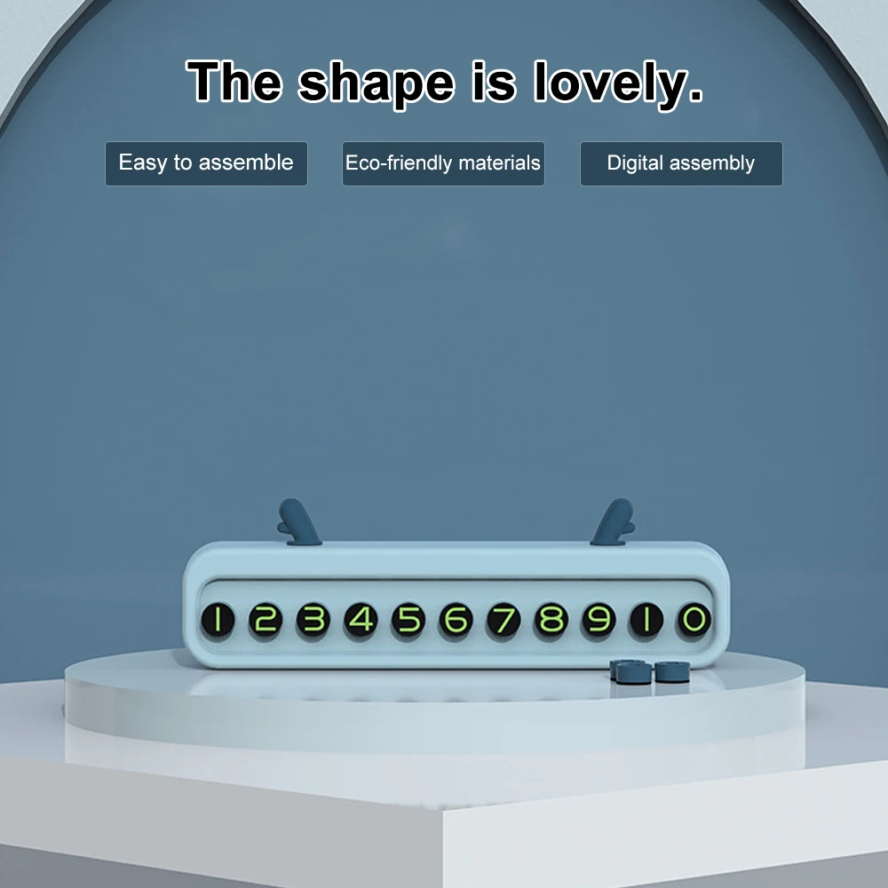 

Cartoon Car Temporary Parking Card Hidden Phone Number Plate Sticker Parking Stop Sign Fashion 3D Car Automobile Accessories