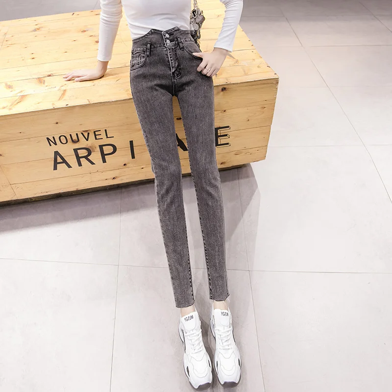 Будет весной новые джинсы женские ноги брюки эластичные культивировать свою
