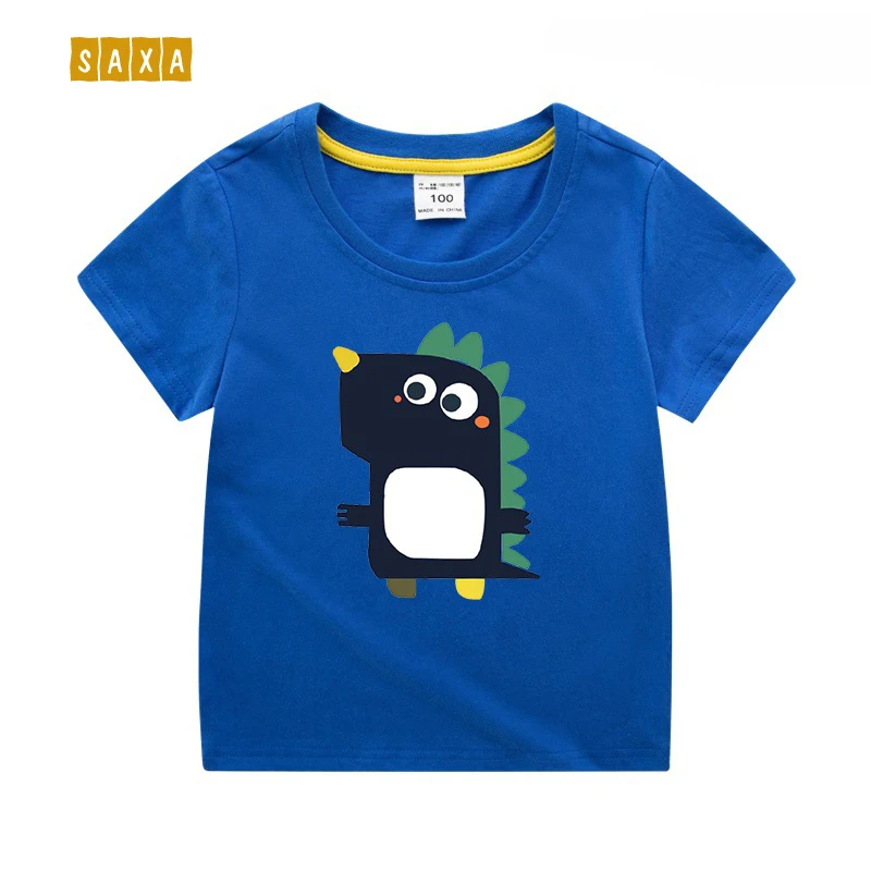 Детская футболка Новая летняя для мальчиков и девочек джемпер с короткими