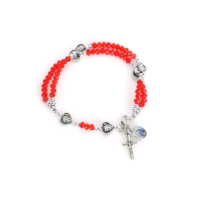 Браслет с застежкой Лобстер браслет четки кристаллами Сердце центр святая