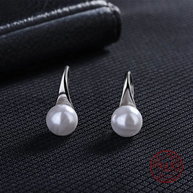 

Exquisite Simple Big Clear Pearl Earrings Simple Round White Pearl Earrings Jewelry Classic Earrings For Women Elegant Gifts