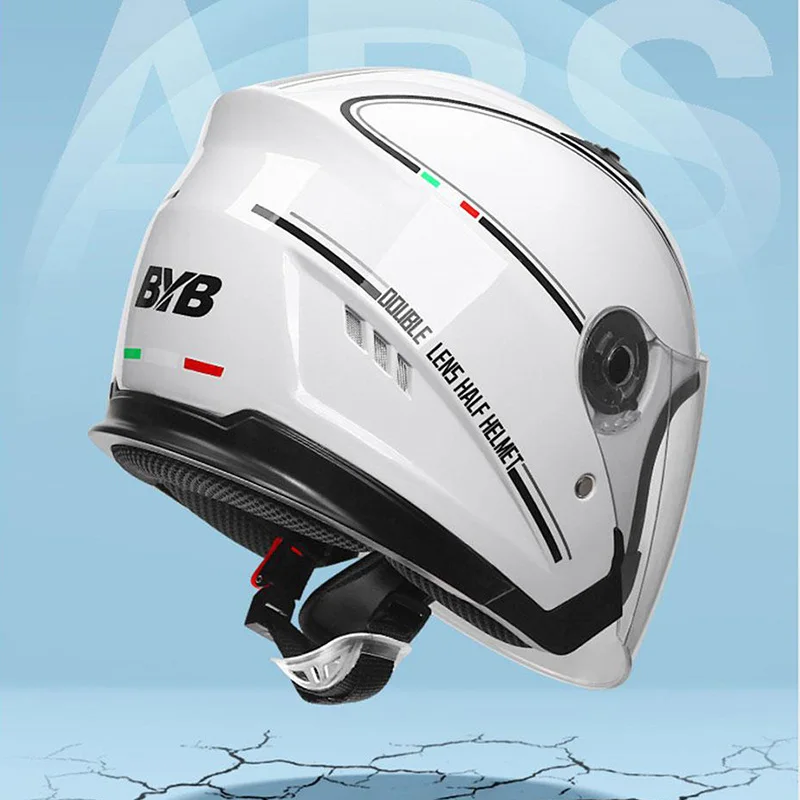 BYB Motorcycle helmet Electric bicycle riding Four seasons Helmet Fall/Winter Anti-fog Protective Cap cascos para moto | Спорт и