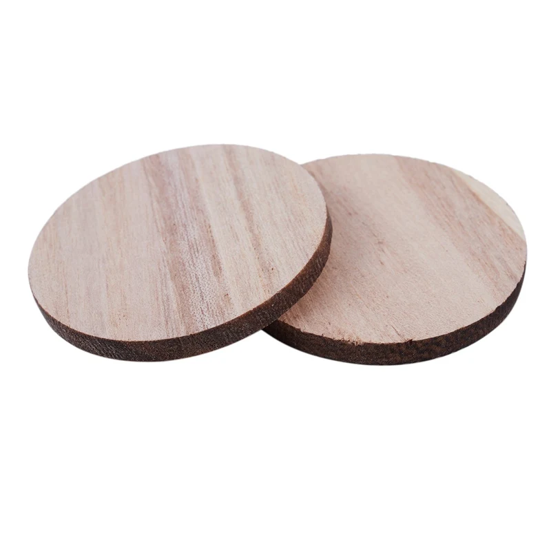 10 x Wooden Circle Shapes Plain Wood Craft Tags 50mm (5cm) Promotion | Дом и сад