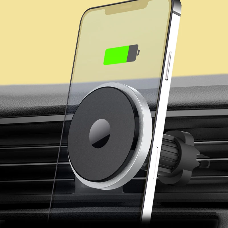 

Magnetic Wireless Car Charger Mount For Iphone 12/12 Mini/12 Pro 15W Max Fast Charge Airvent Mount Magsafe Car Phone Holder