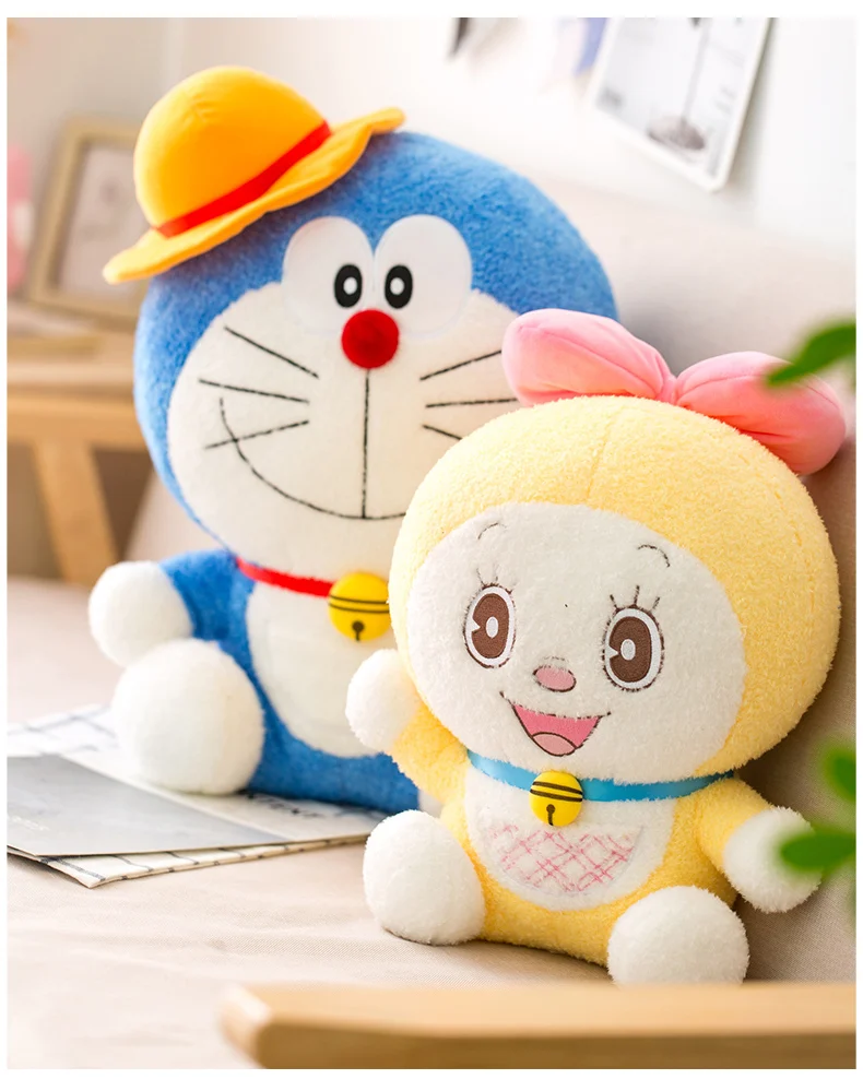 Хит продаж плюшевые игрушки в стиле аниме стоять по мне Дораэмон мягкая набивная