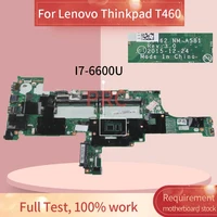 01aw344 laptop motherboard for lenovo thinkpad t460 i7 6600u notebook mainboard nm a581 sr2f1 ddr3
