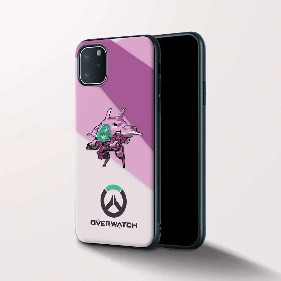 

Soft Case for Apple iPhone 12 Mini 11 Pro 7 8 XR X XS MAX 6 6S Plus 5 5S SE 2020 Black Phone Bag Overwatch Ow Dva D Va Tpu Cover