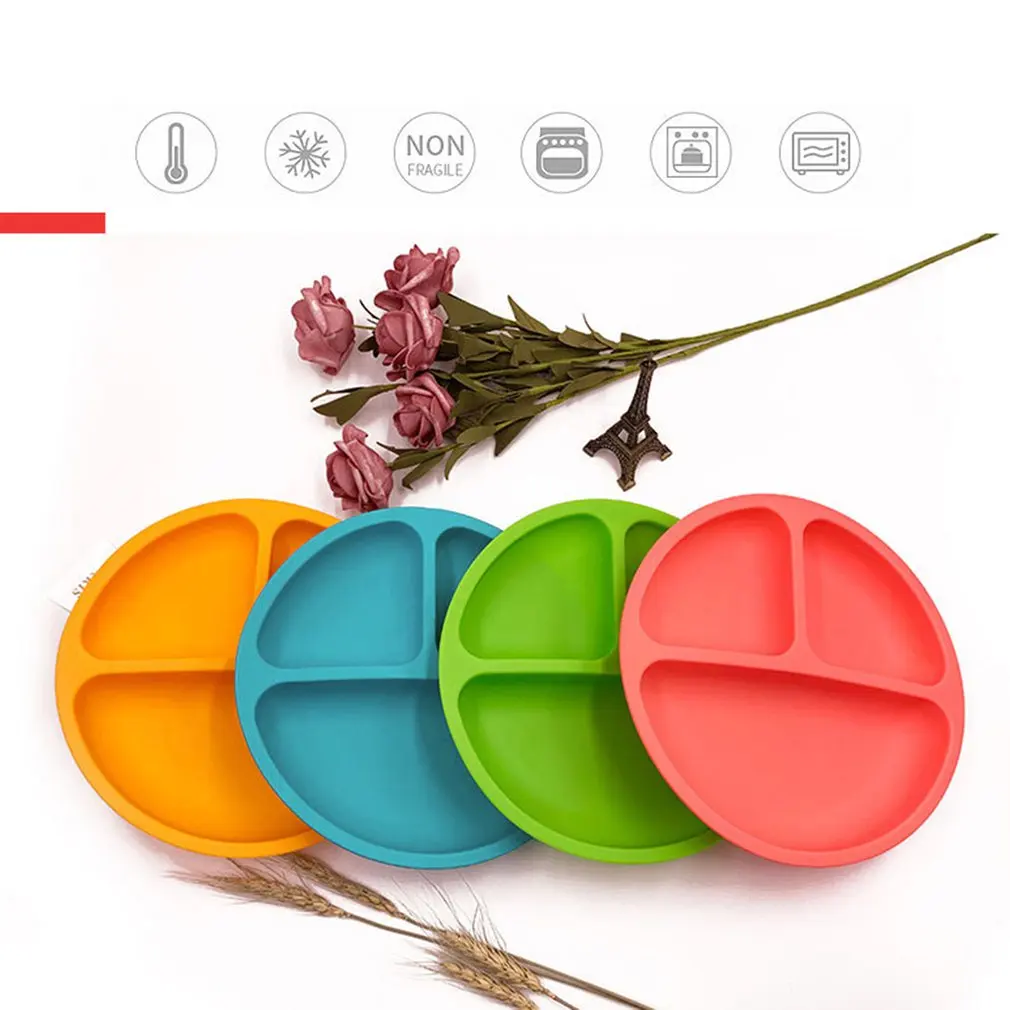 Силиконовая детская столовая посуда для хранения продуктов фруктовые тарелки
