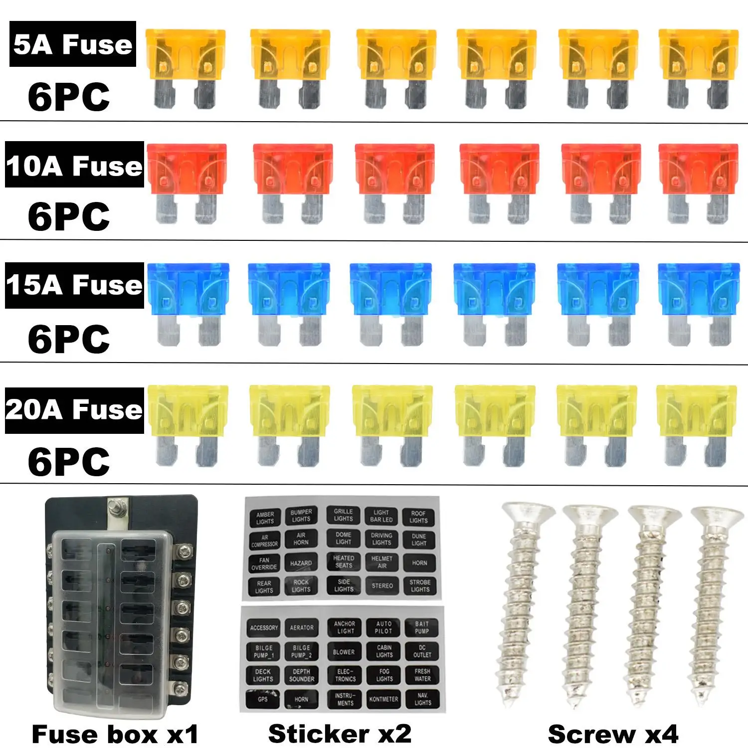 Блок предохранителей 12 вариантов автомобильный держатель блока