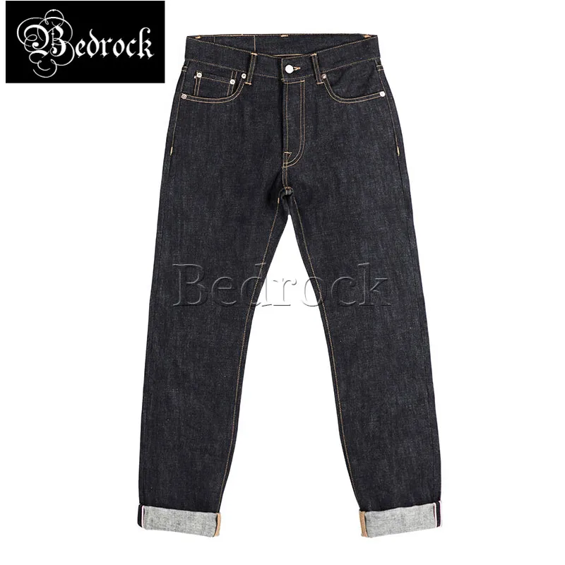 16oz Heavy copy classic fabric retro primary color raw denim jeans cow raising 511 slim straight leg cotton pants men