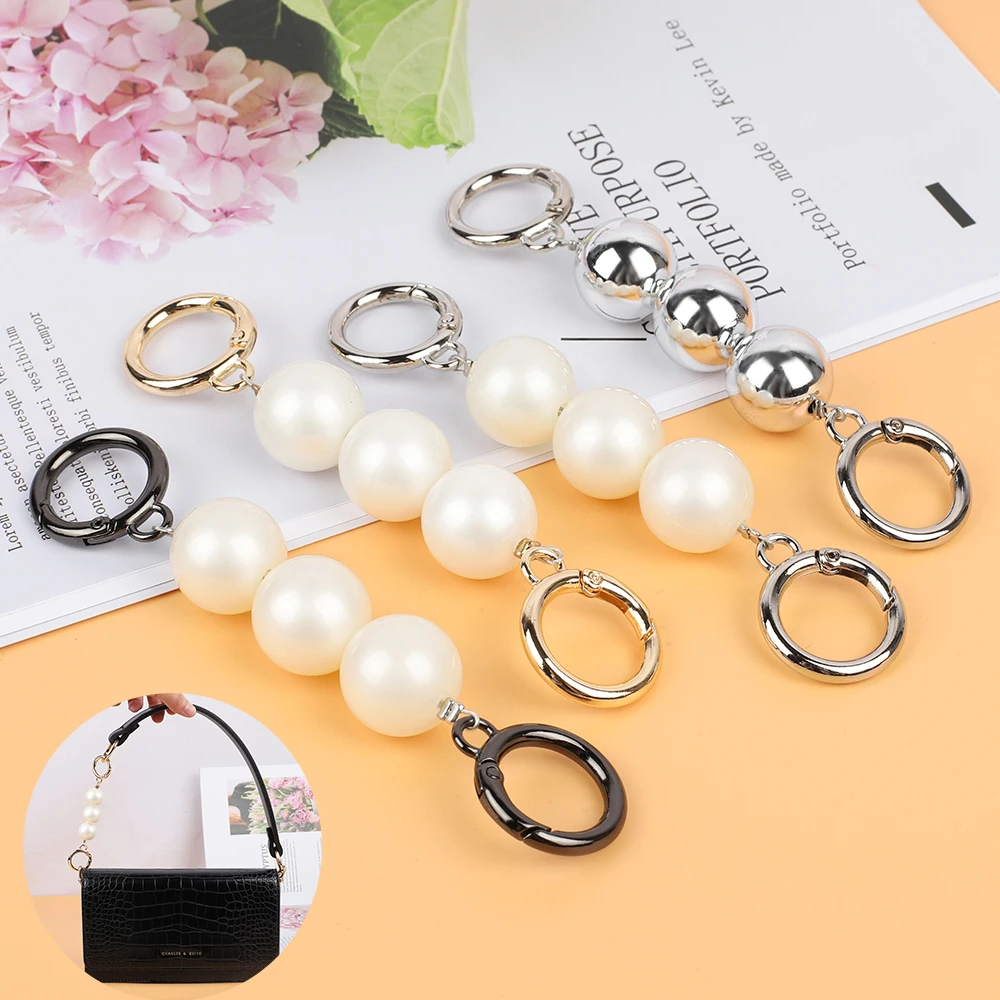 

Pearl Bag Extension Chain Women Shoulder Strap Handbag Handles Pearl Decoration Jewelry Bags Accessories Extend Bag Strap