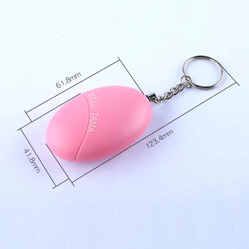 

48pcs/lot Personal Self Defense Alarm Keychains 120dB Egg Shape Girl Women Security Protect Alert Scream Loud Safety Panic Rape