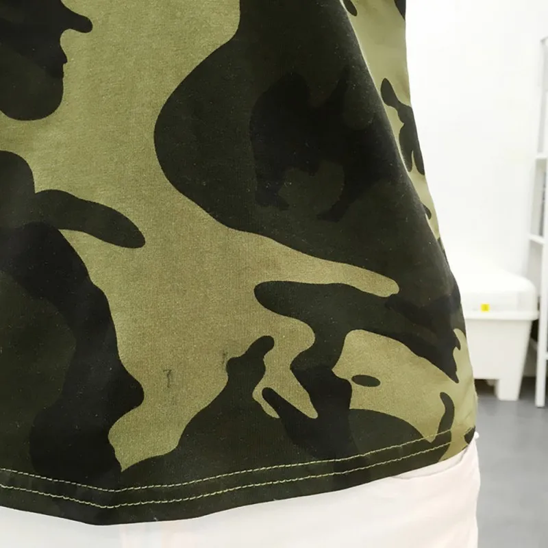 

Women Autumn Camouflage Print T-shirt Cool O neck Long Sleeve T Shirt Femme Casual Slim Tshirt