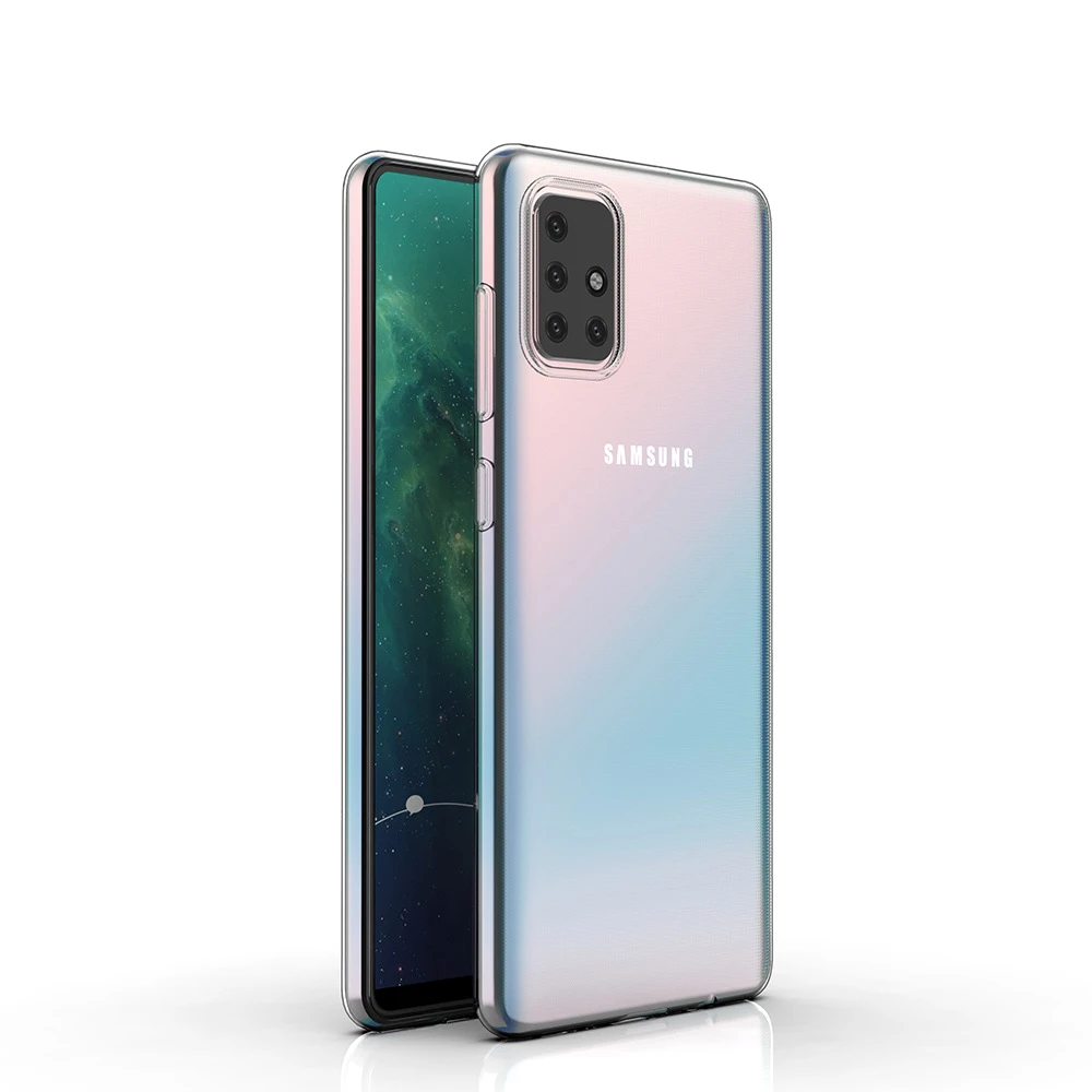 Силиконовые мягкие прозрачные чехлы для телефонов Samsung Galaxy M01 Core M11 M21 M31 M31S M51