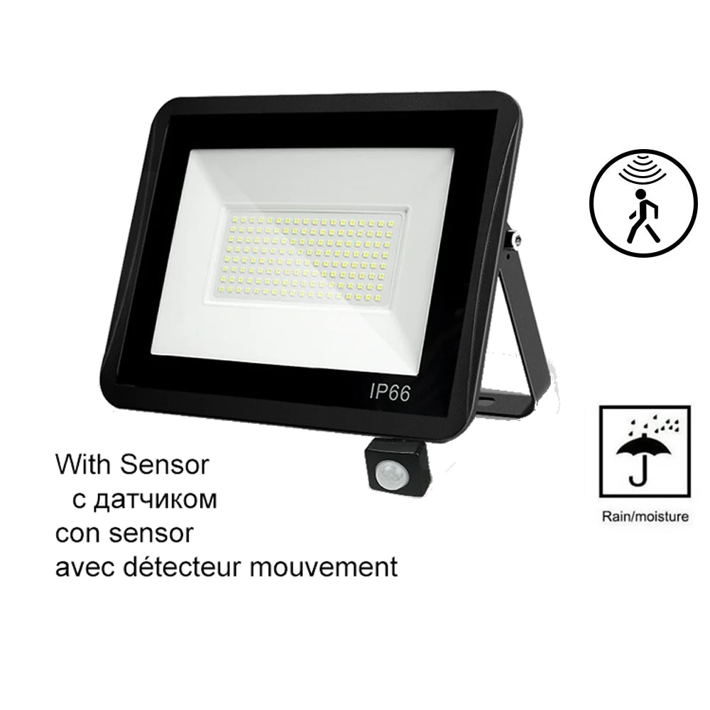 

220V 10-100W LED FloodLight Spotlight Exterior Street wall reflector Fence lamp Garden Path light Waterproof Night light Sensor