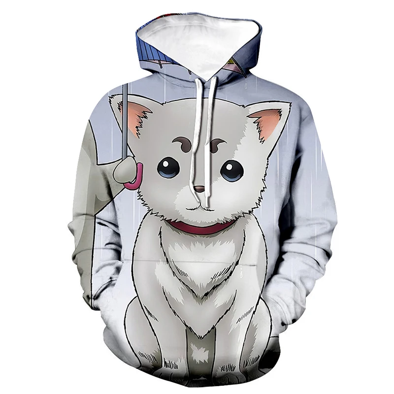 Толстовка GINTAMA с 3D принтом для мужчин и женщин Повседневная модная уличная одежда