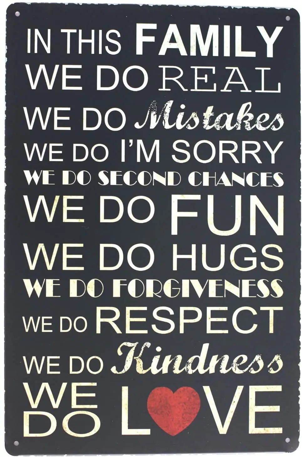 

SUMIK in This Family WE DO Real Fun Hugs Love Metal Tin Sign, Vintage Plaque Poster Bar Pub Cafe Home House Wall Decor
