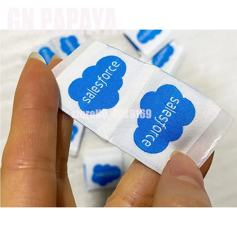 

High density Woven labels Garment custom woven leader label custom clothing tag sewing tags clothes label tag