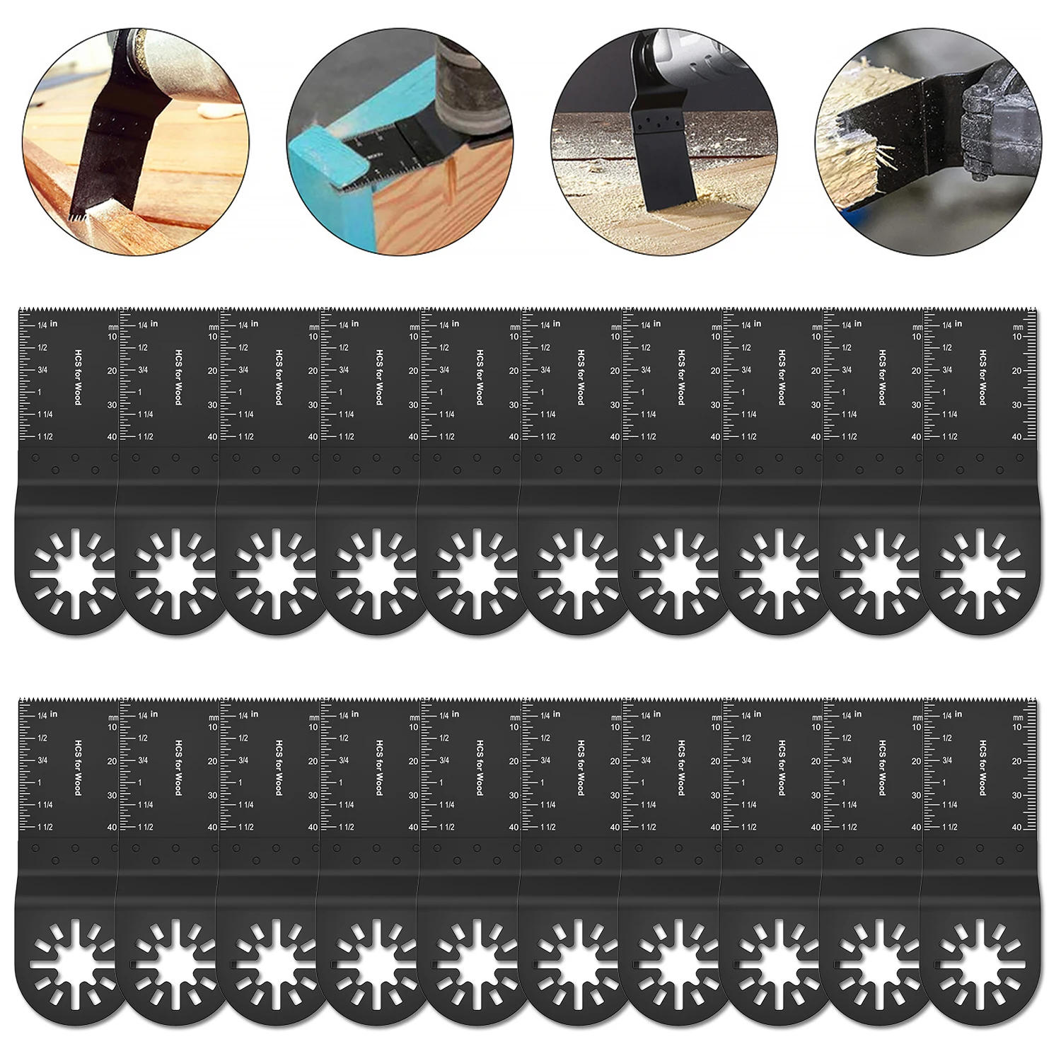 

10-60Pcs Multi-Function Saw Blade Accessories Oscillating MultiTool Saw Blades for Renovator Power Wood Cutting Tool Bits NEW