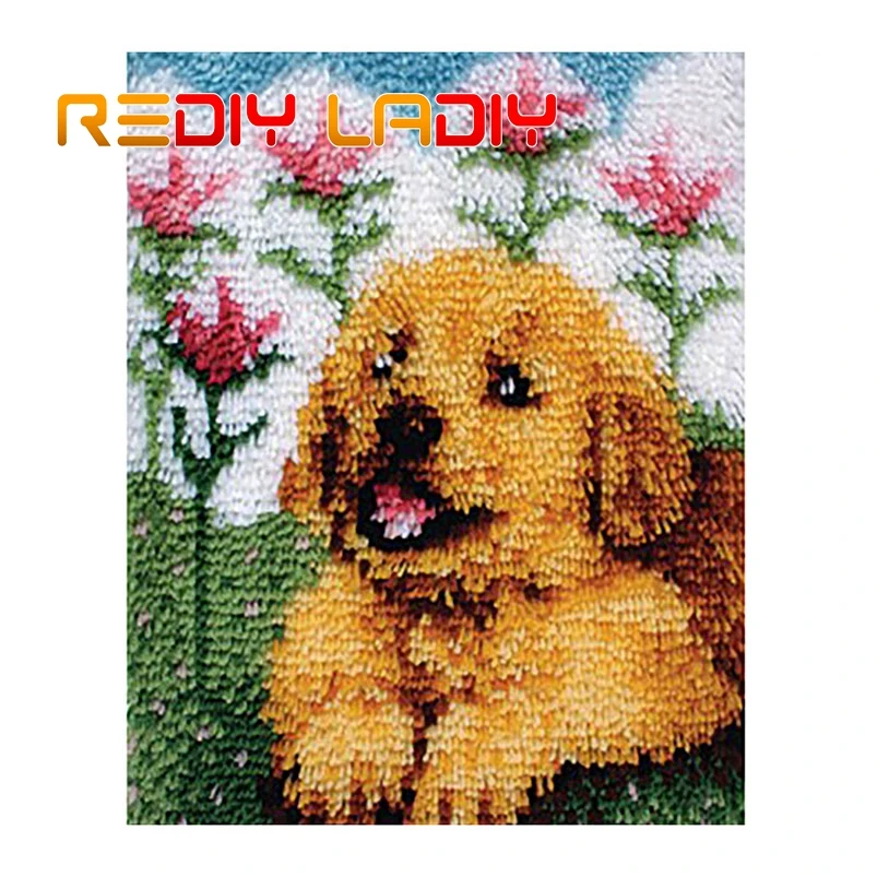 Набор крючков с защелкой вязаный ковер для щенков цветов акриловая пряжа