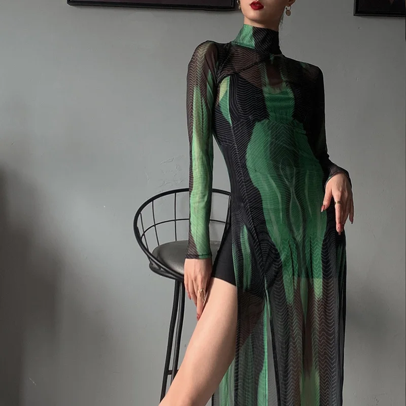 Женское классическое танцевальное платье-Ципао Цветочное платье дизайнерская