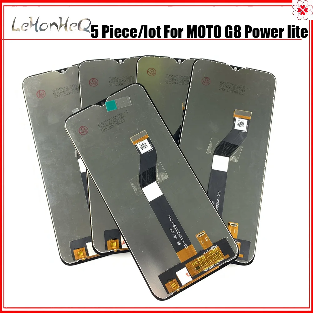 

5 Piece/lot lcd 6.5" for Motorola Moto G8 Power Lite lcd display touch screen digitizer Assembly for Moto G8 Power Lite lcd