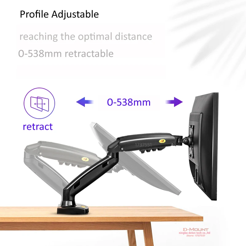 NEW2022 CN NB ER F160 gas spring 10&quot-27&quot Dual Monitor Holder Arm desktop 360 rotate computer holder 2-9KG |