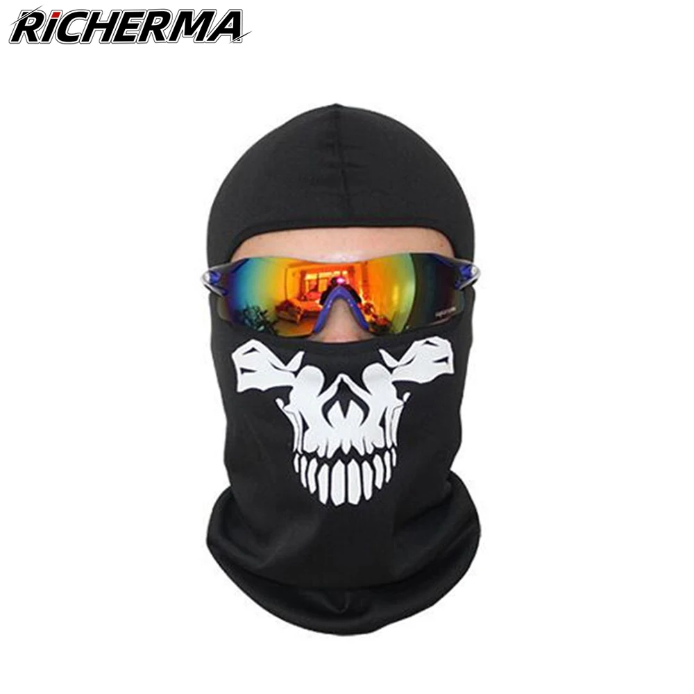 Уличная спортивная мотоциклетная маска с черепом мужская и женская от пыли