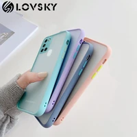 matte translucent shockproof cover for xiaomi 11 redmi note 9s 9t k20 note 7 8 pro mi 8 9 10 lite cc9e cc9 10t pro poco x3 case