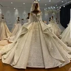 Женское свадебное платье It's yiiya, белое кружевное бальное платье с рукавами-крылышками и кружевной аппликацией на лето 2021