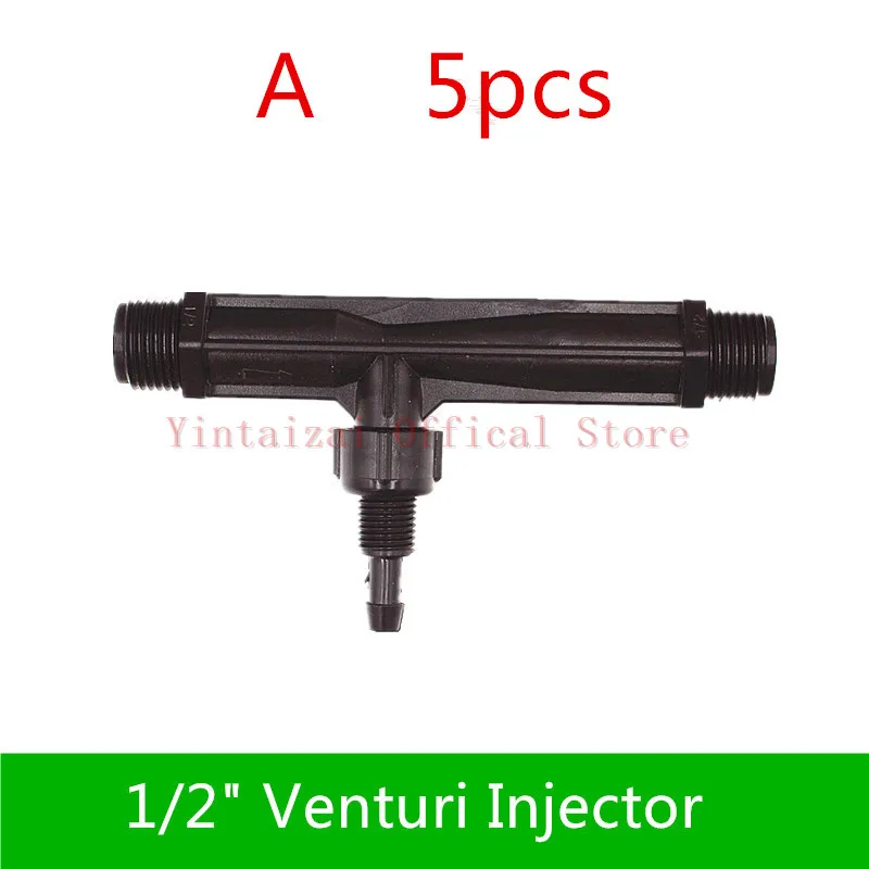 A 5pcs 1/" до 2" Орошение сада Вентури удобрения инжектор воды трубка комплект Полива Оборудование фертигации Патио газон - Цвет: A 5pcs