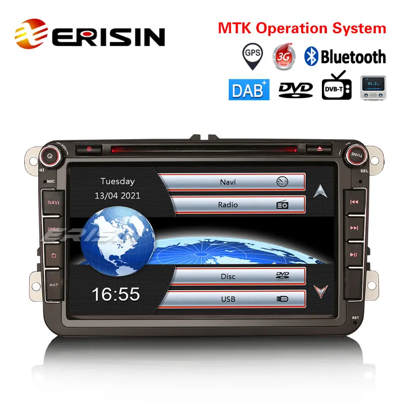 Erisin 8 &quotES7285V Автомобильная стерео DAB + Canbus SWC DVB-T GPS Navi для VW Golf 5/6 Bora Passat Polo Tiguan Caddy Jetta