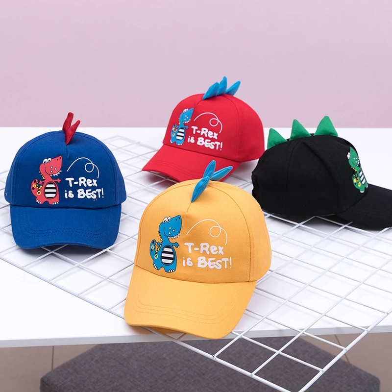 

Kids Dinosaur Cap Fashion Baseball Cap Peaked Cotton Hat Adjustable Baseball Caps Baby Boys Girls Mesh Hats