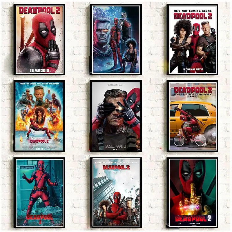 Винтажные плакаты из фильма Marvel, супергерой Дэдпул для дома/бара/гостиной, декор из крафт-бумаги, высокое качество, плакат, стикер на стену