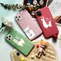cute lamas alpaca animals soft silicone phone case for iphone 11 12 pro max xs xr 8 7 6 6s plus cover coque