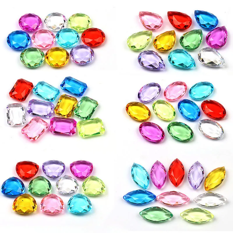 30piece pirate treasure hunt kids toys boys girls multi colored diamond gems jewels jewelry speelgoed meisjes party favors free global shipping