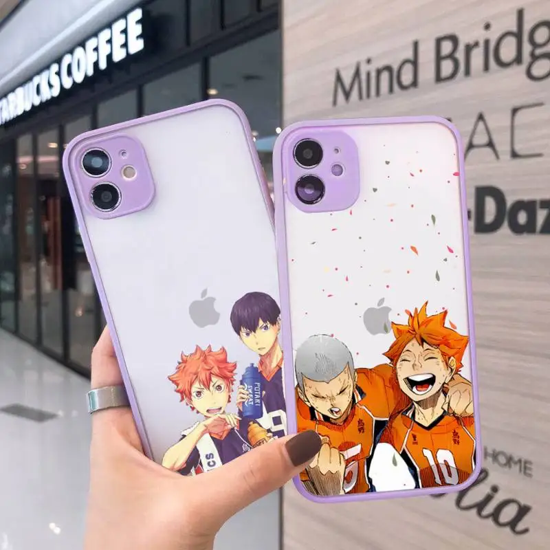 

Haikyuu volleyball boy Phone Case matte transparent For iphone 7 8 11 12 plus mini x xs xr pro max cover