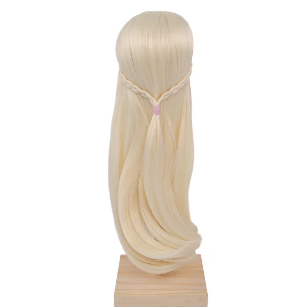 

BJD/SD Dolls Wig Hair Heat Resistant Wire Fashion Long Curly light yellow straight Wigs for 1/3 1/4 Dolls
