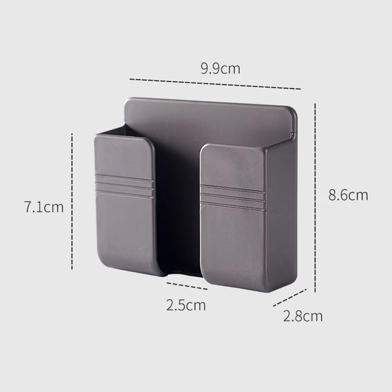 

Punch Free Wall Mounted Organizer Storage Box Remote Control Mounted Mobile Phone Plug Wall Holder Charging Multifunction hook