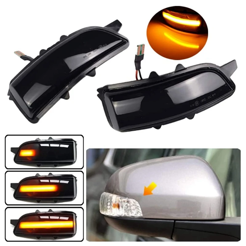 

LED Dynamic Turn Signal Indicator Light Lamp Rearview Side Mirror Lights for Volvo S40 S60 S80 C30 C70 V50 V70 2007-2013