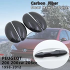 Для Peugeot 206 206 + 206sw 206cc 1998  2012 внешняя крышка ручки двери из углеродного волокна Catch Trim аксессуары 1999 2000 2005 2008
